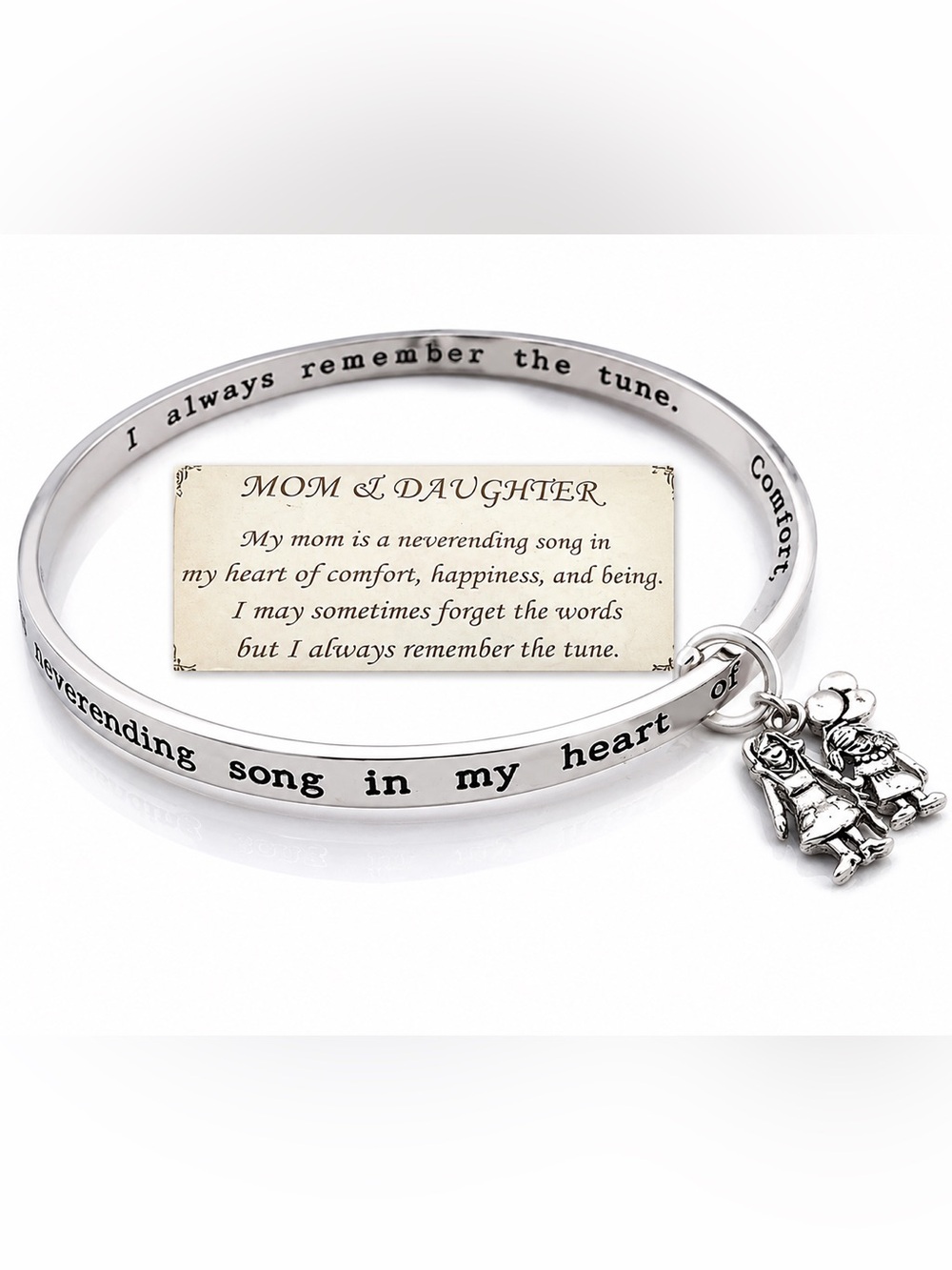 Daughter Mom Bangle Bracelet Mother  Love Bond
